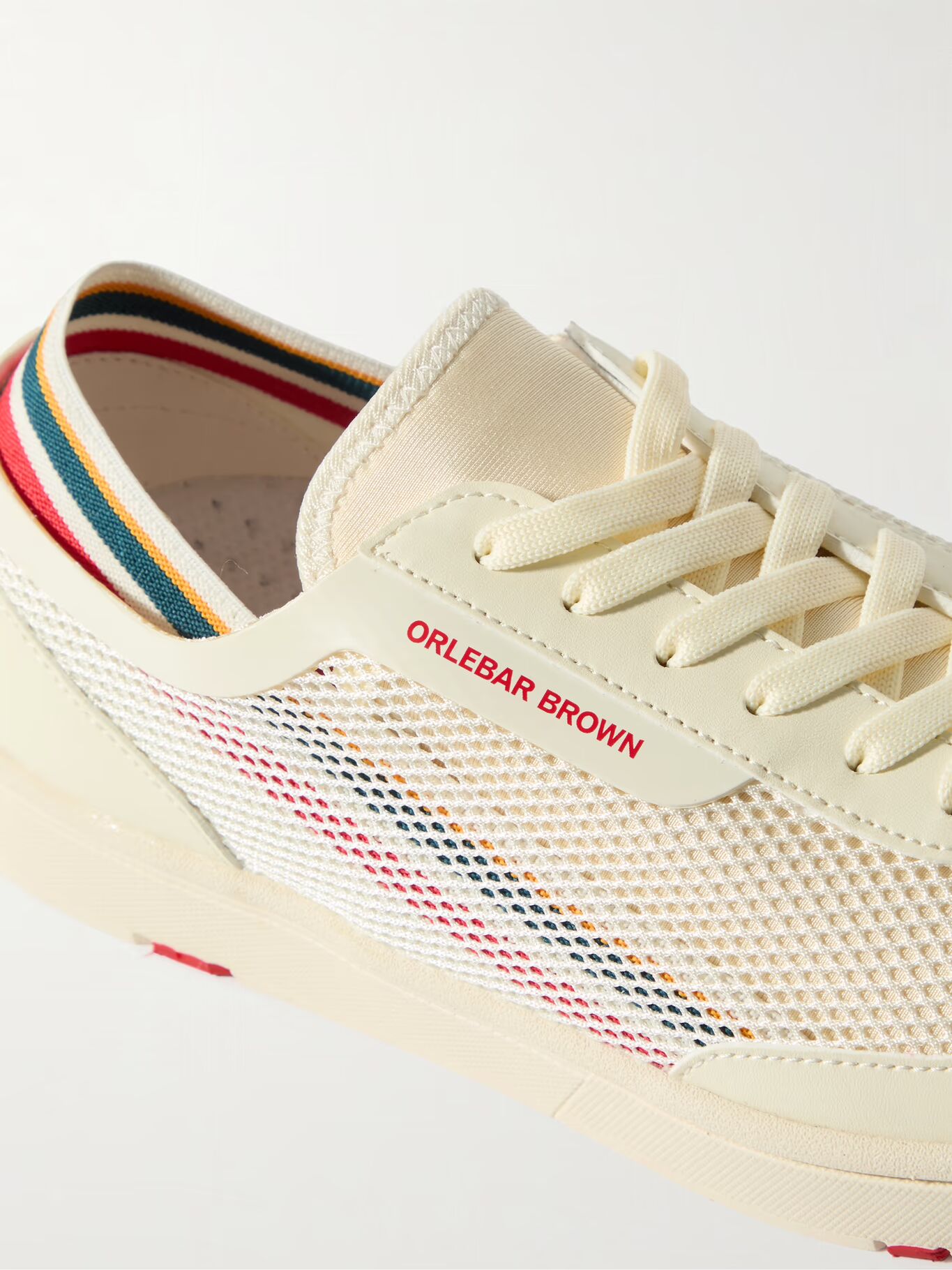 

Кроссовки Larson Striped Mesh and Canvas ORLEBAR BROWN, белый