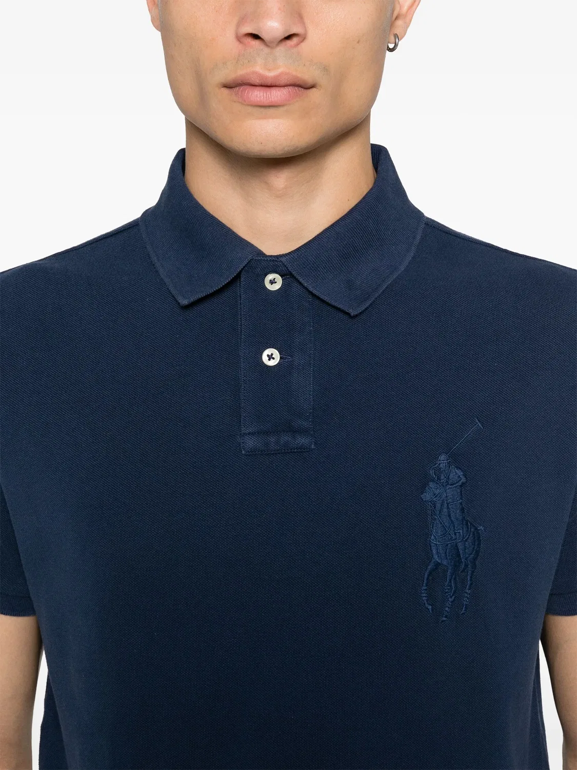 Polo Ralph Lauren Поло с вышивкой Поло пони в темно-синем цвете — фото 2