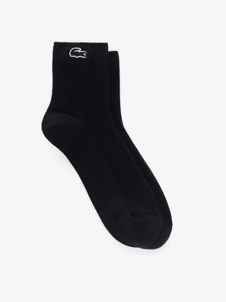 Носки LACOSTE Basic Rib, белые — фото 3