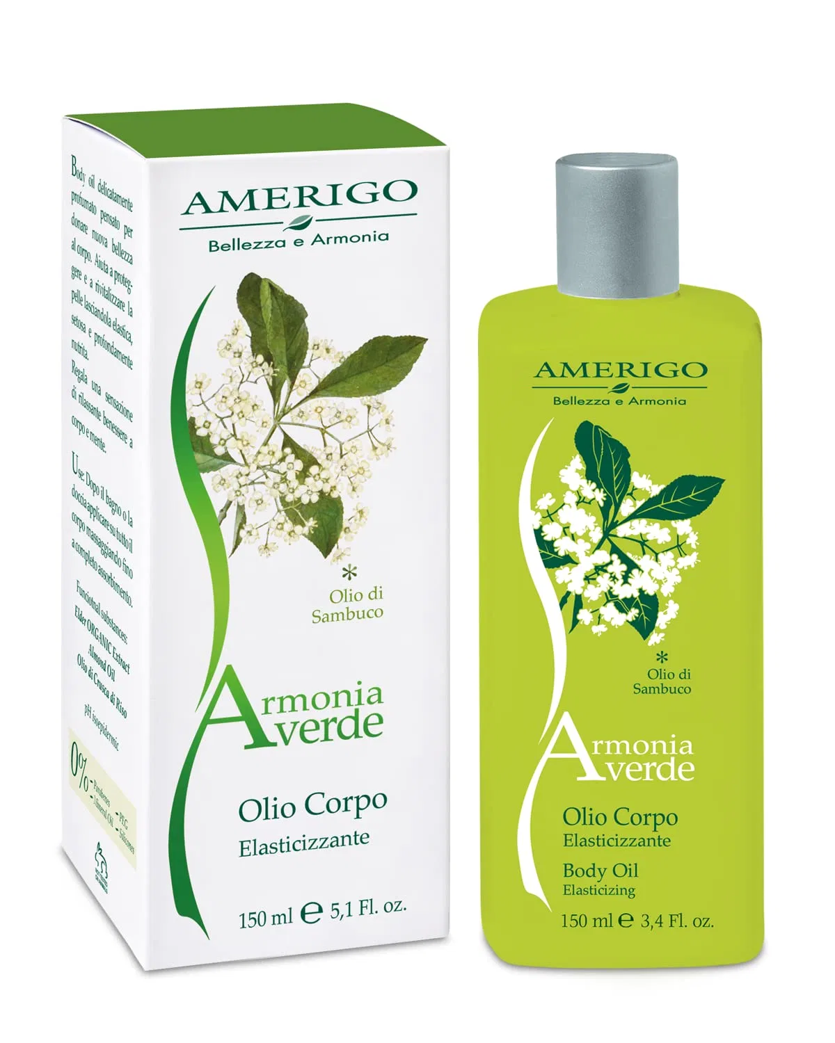 Масло для тела Amerigo Armonia Verde, 150 мл, Almond