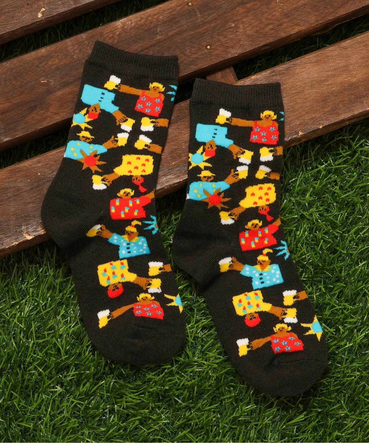 Детские носки с узором, модель BOYS Variety Socks BREEZE, Charcoal