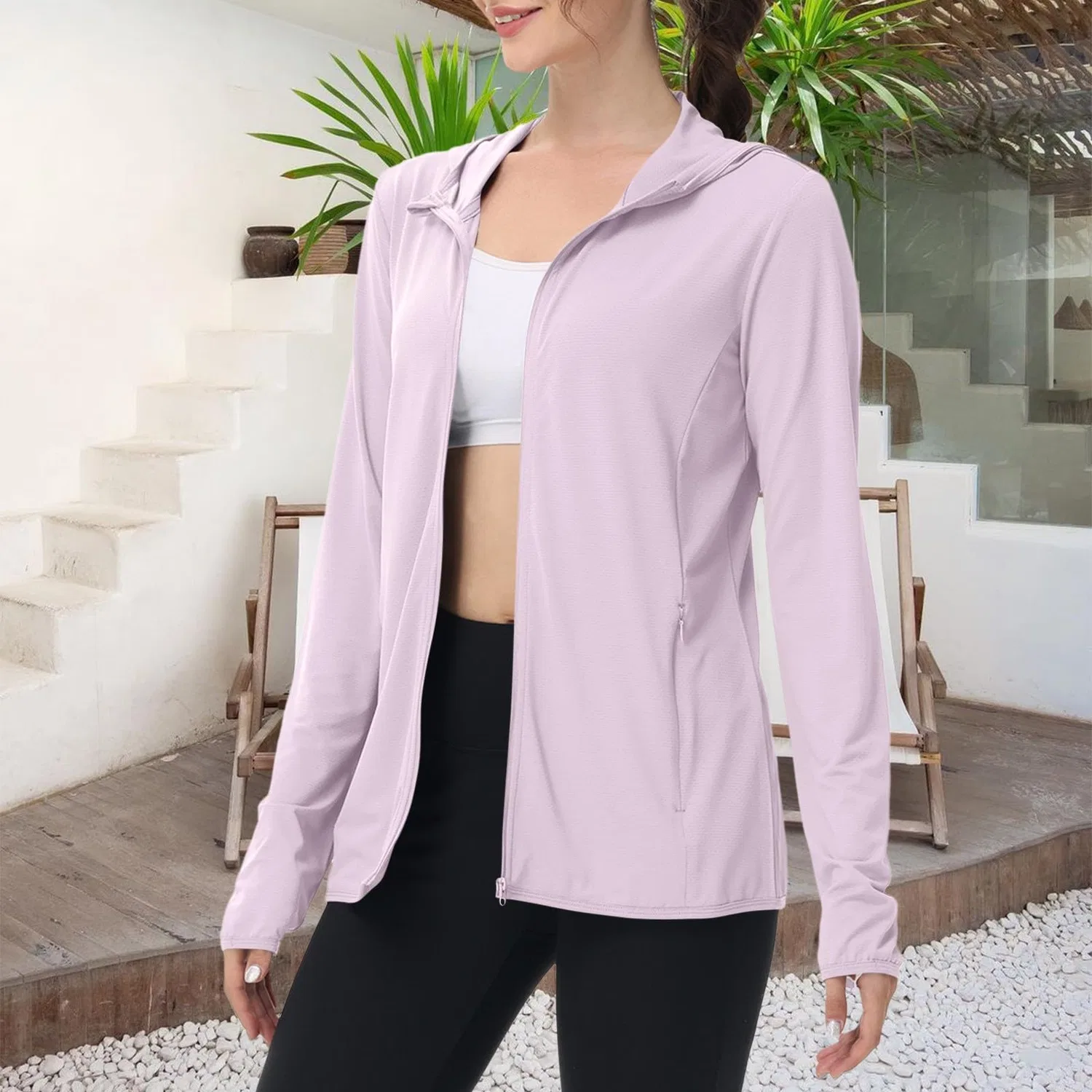 Женская легкая куртка с капюшоном Sun Women's Hooded Sweatshirt, Colore: rosa — фото 2