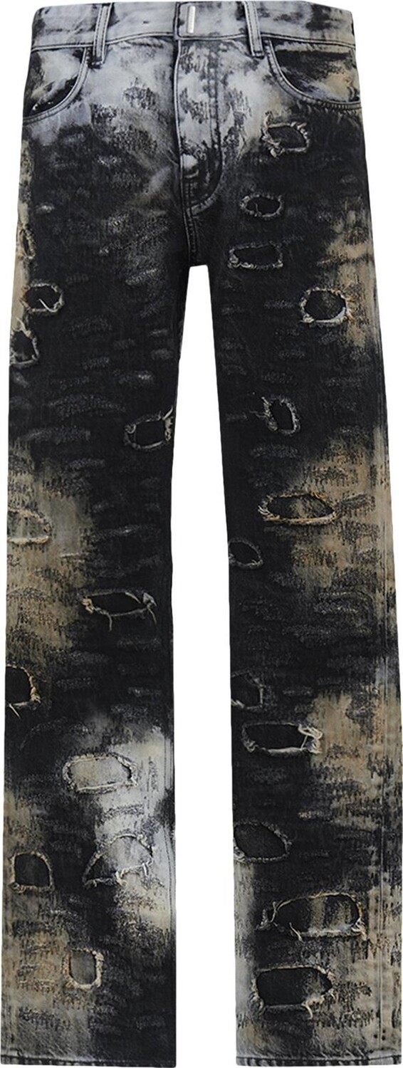 

Брюки Givenchy Straight Fit 5 Pocket Trousers 'Black/Beige', черный