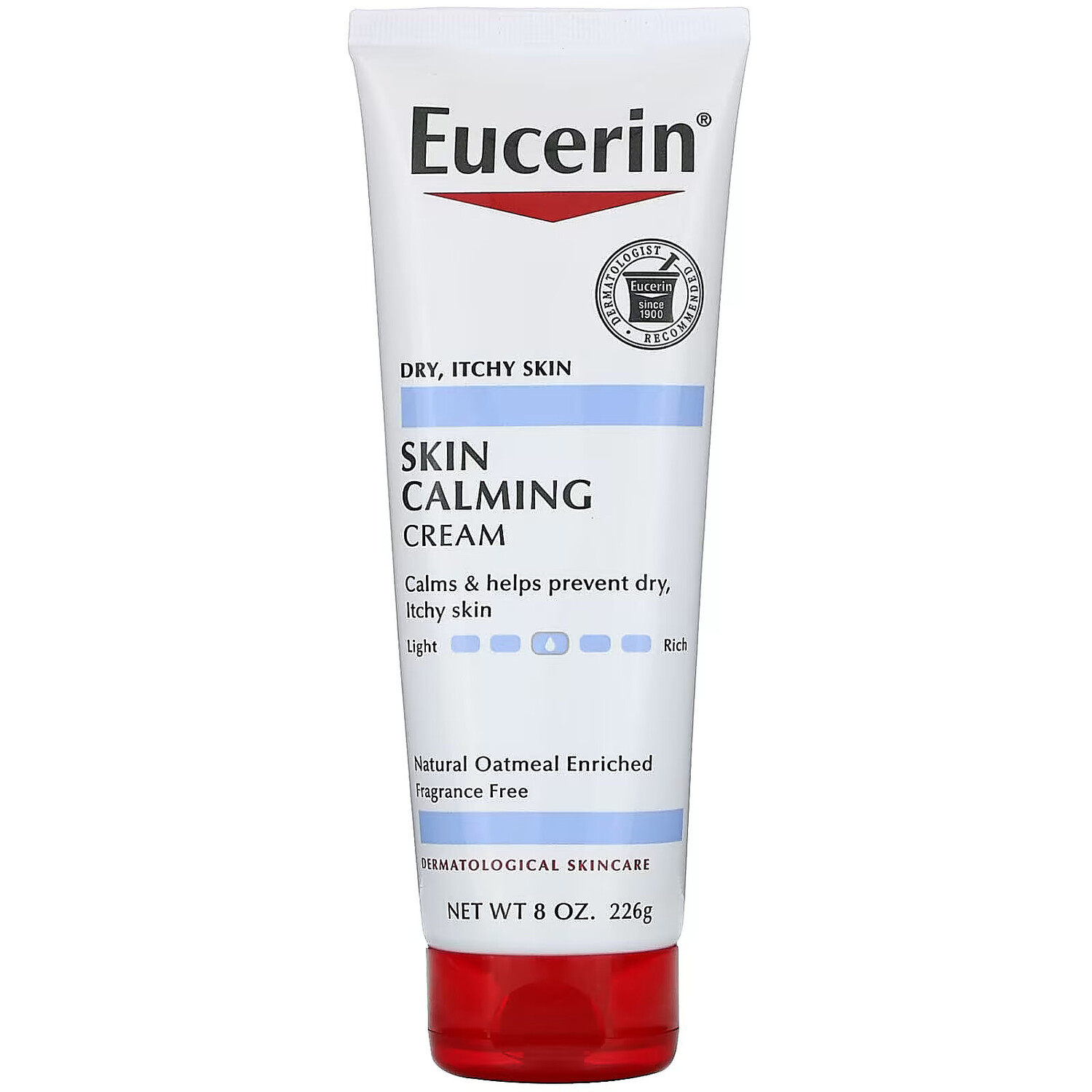 Eucerin, Успокаивающий крем, для сухой раздраженной кожи, без отдушек, 226 г (8 унций) — фото 2