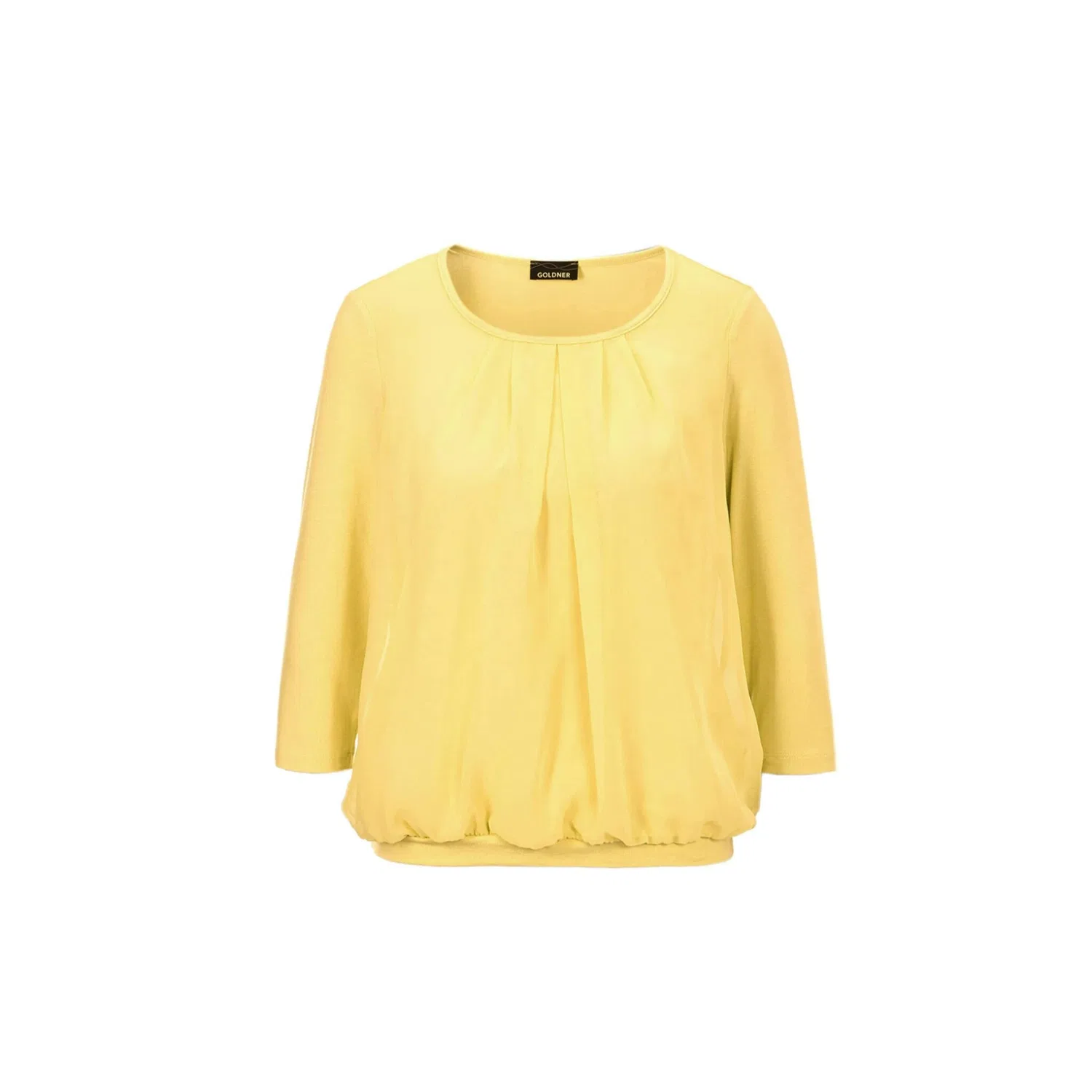 Женская блуза с шифоновой вставкой GOLDNER, Yellow