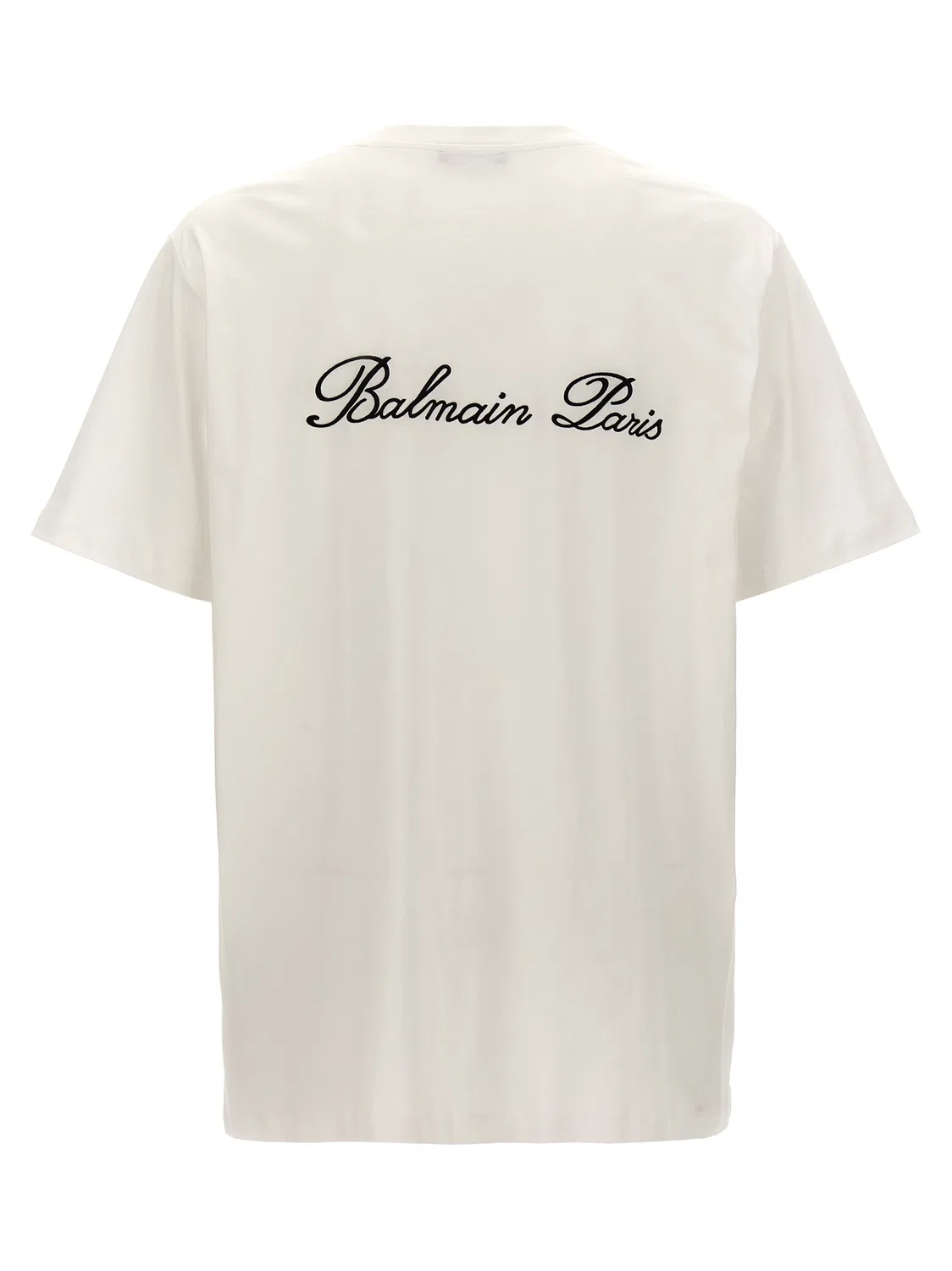 Мужская футболка с вышитым логотипом Bicolor Cotton T-Shirt Balmain, Bicolor — фото 2