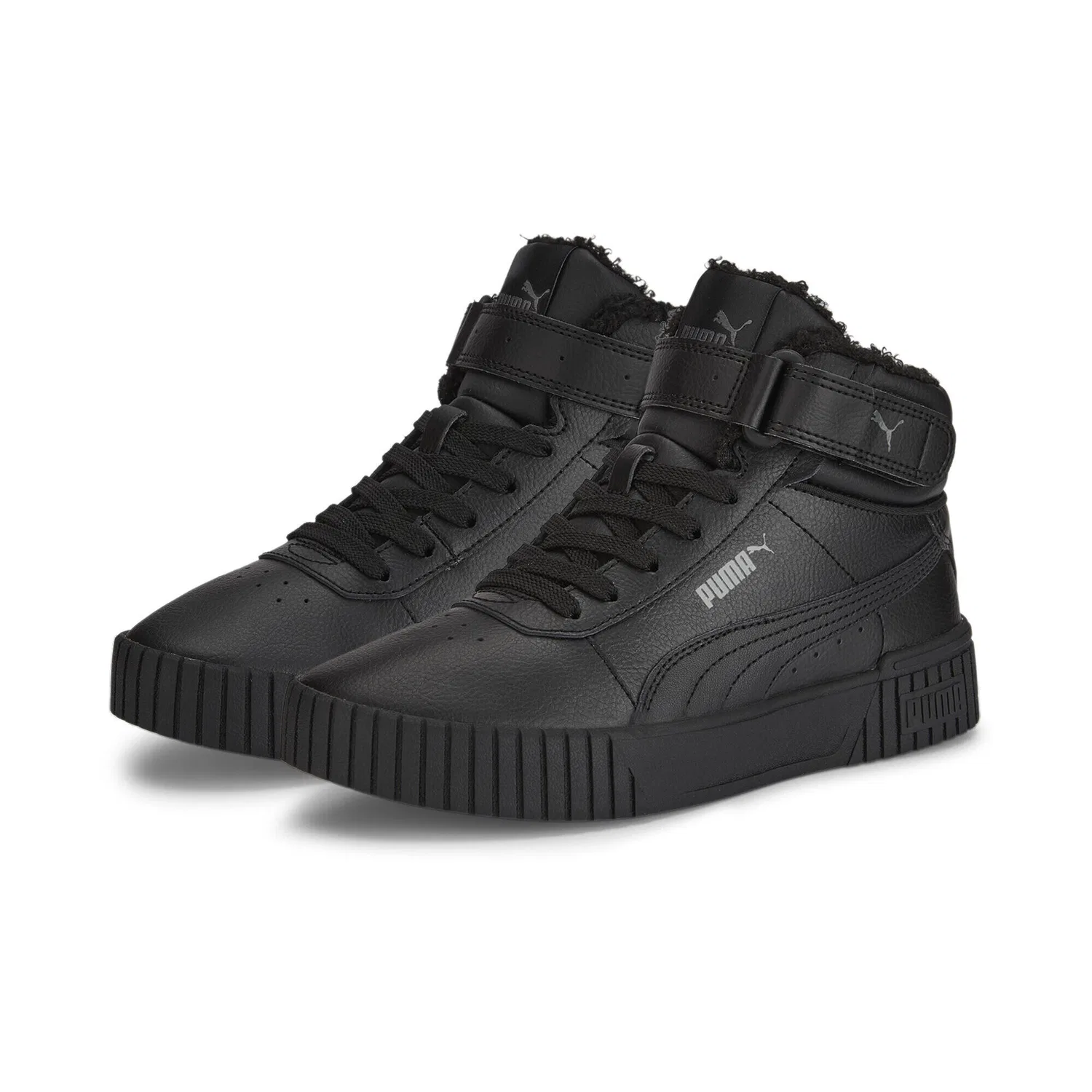 Детские ботинки с полувысоким верхом Carina 2.0 Mid Winter Puma, Black Dark Shadow Gray