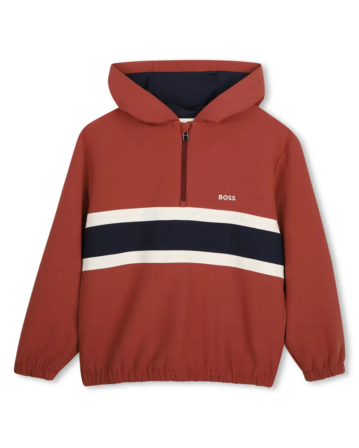 Детская худи для мальчиков с принтом BOSS Kidswear, Burdeos