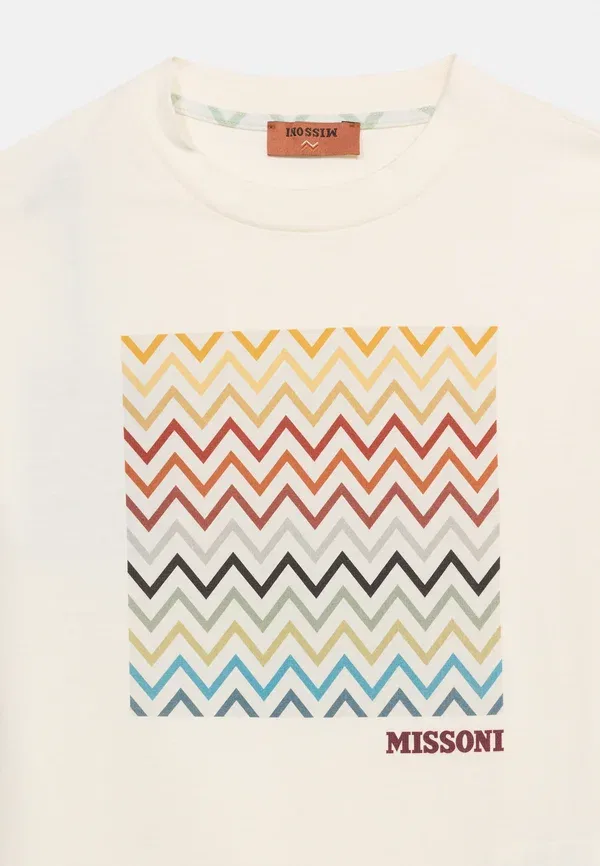 Футболка унисекс с принтом Missoni, слоновая кость — фото 3