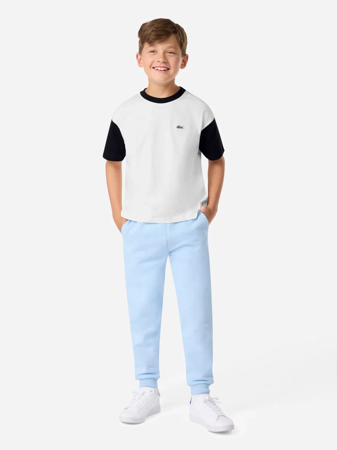 Футболка цветблок Lacoste, белый