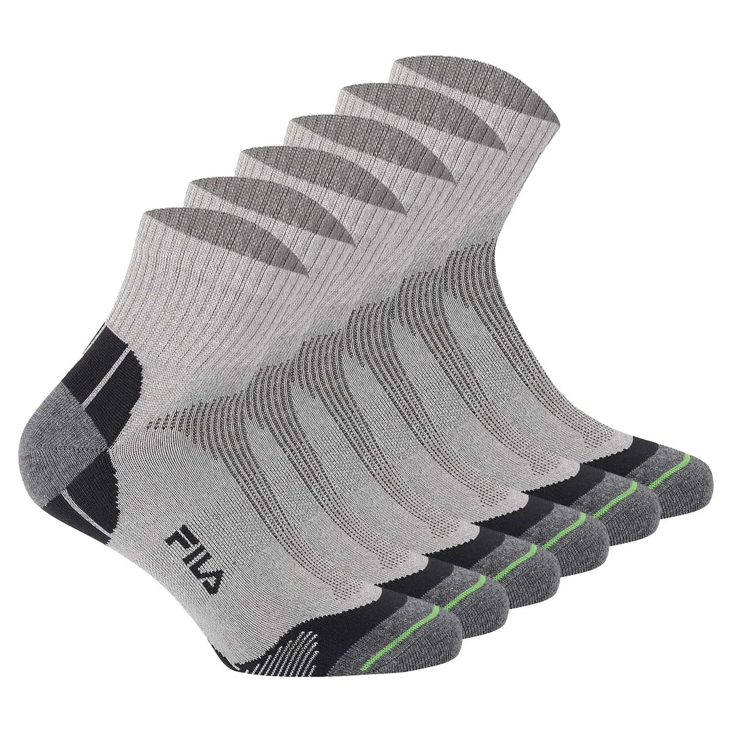 Детские носки с принтом FILA QUARTER UNISEX SOCKS MULTISPORT 3P Fila, Grau