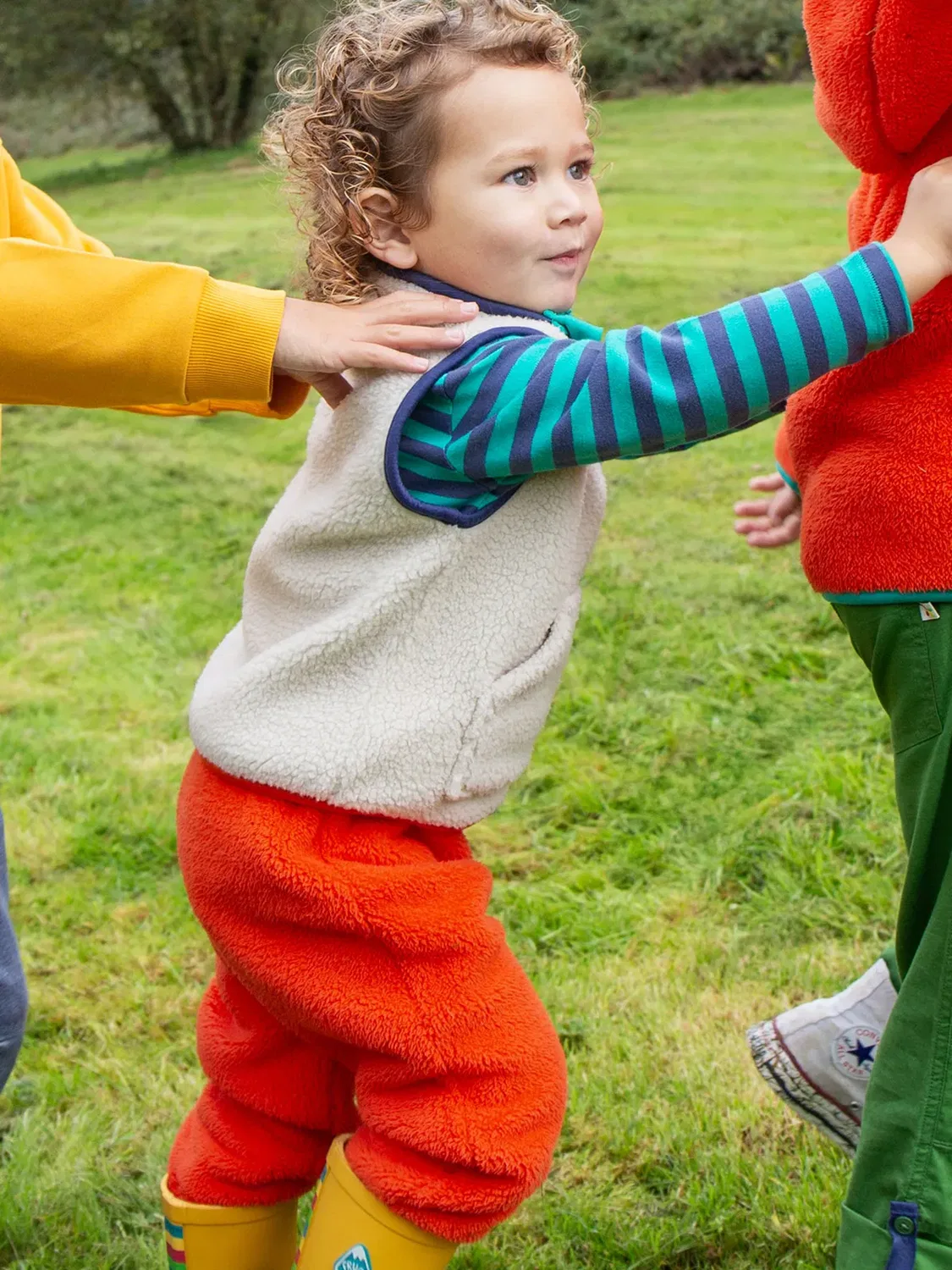 Детские флисовые штаны с начесом Ted Frugi, Orange — фото 2