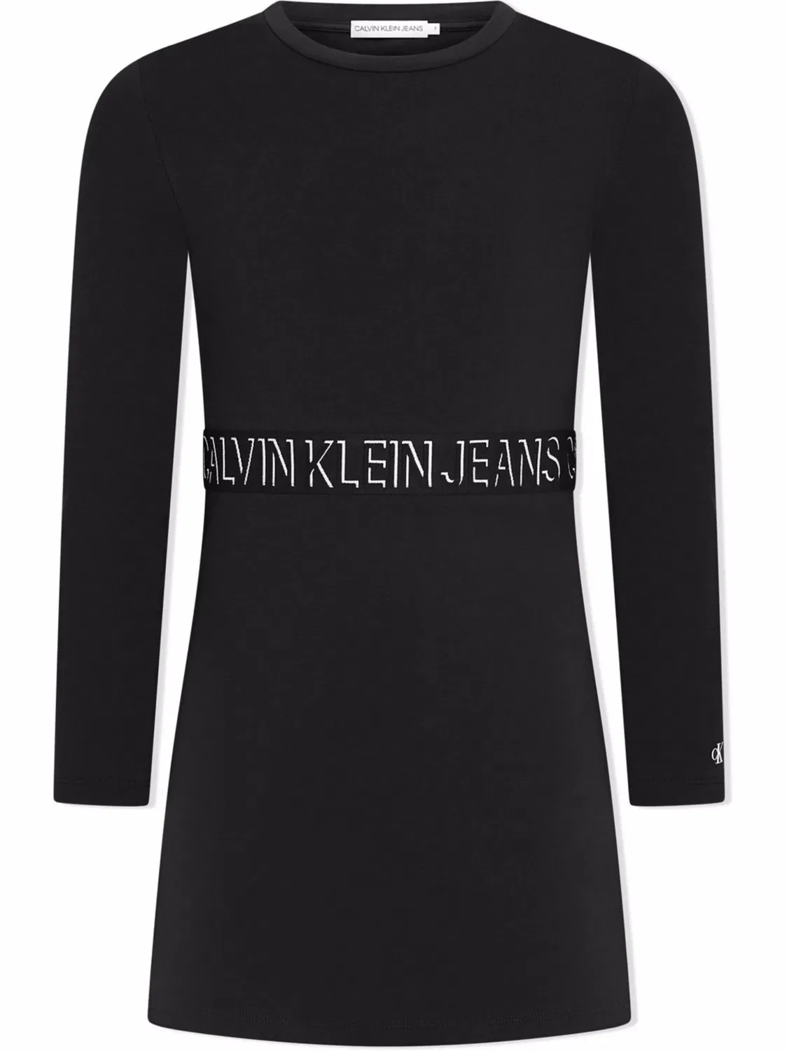 Платье с принтом логотипа Calvin Klein, черный