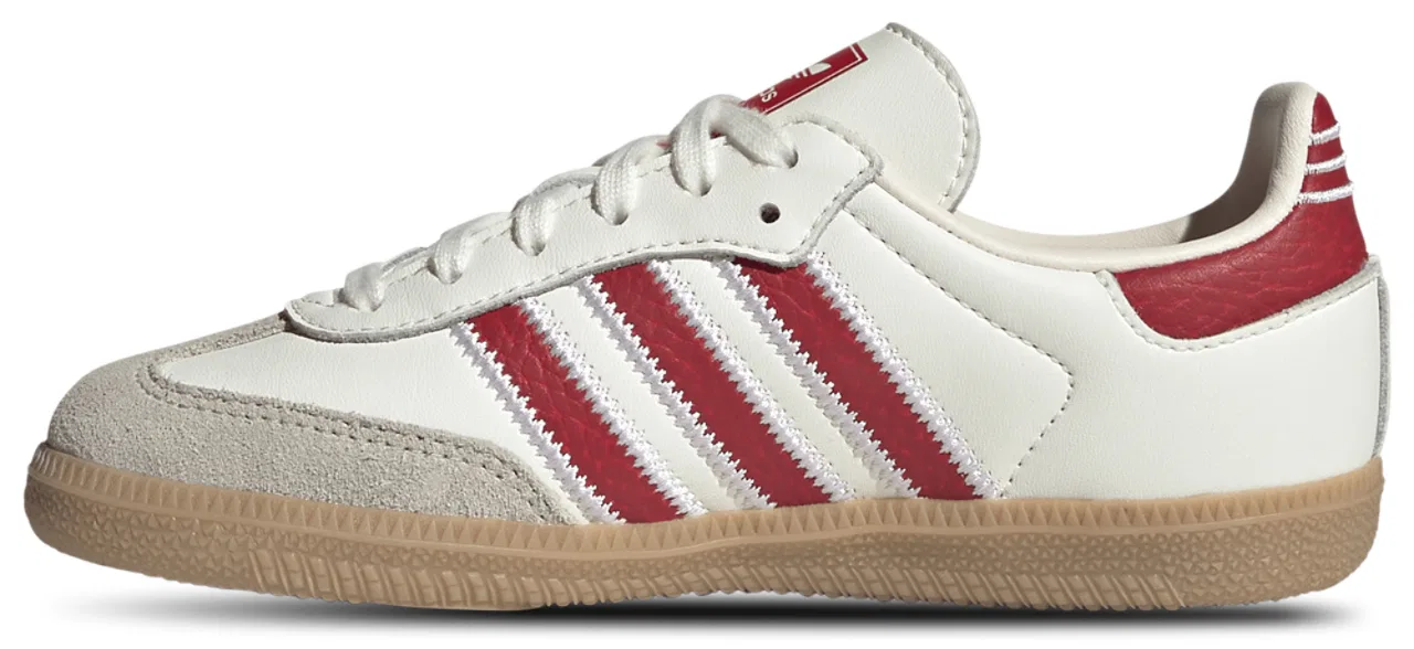 Кроссовки для мальчиков Samba OG Adidas, цвет Off White/Gum/Better Scarlet — фото 2
