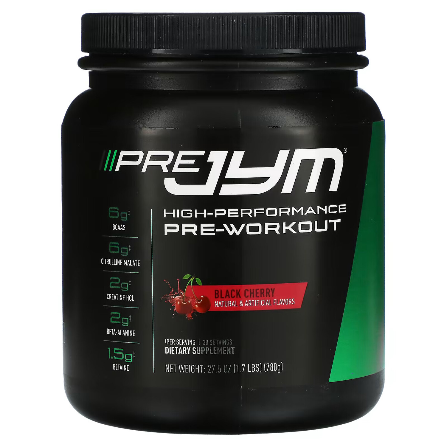 

JYM Supplement Science, Pre JYM, высокоэффективное средство перед тренировкой, с вишней, 780 г (1,7 фунта)