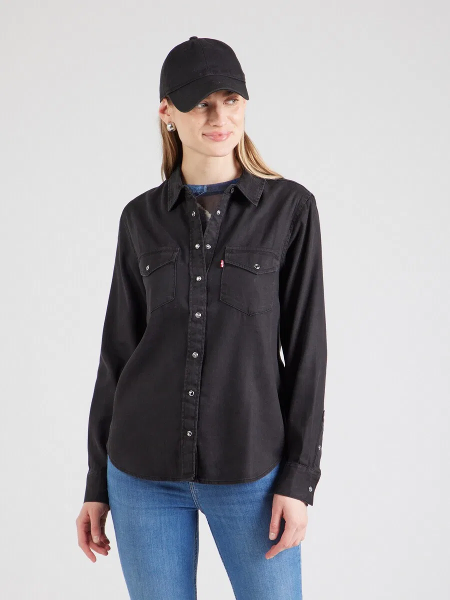 Блузка LEVI'S «Iconic Lightweight Western Shirt» черного цвета — фото 3