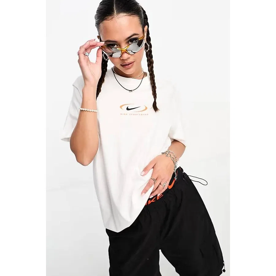 Женская футболка из хлопка Nike Sportswear Loose Fit Tee Bfoosh, Белый