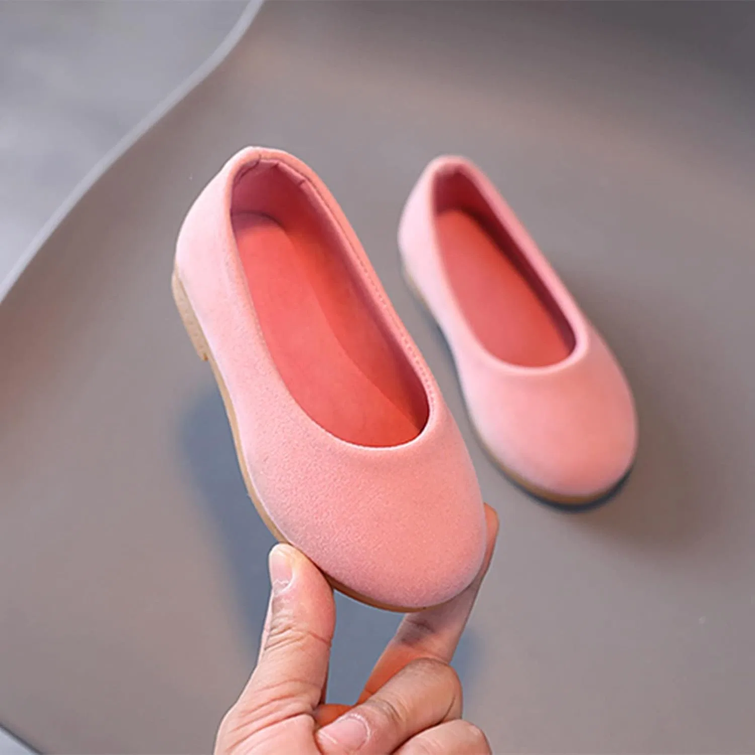Детские ботинки для верховой езды для девочек с однотонным принтом, Pink — фото 2
