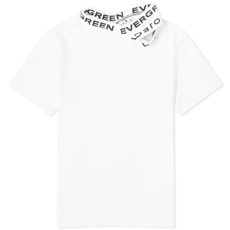 

Футболка Y/Project Evergreen Triple Collar Fitted, белый/черный