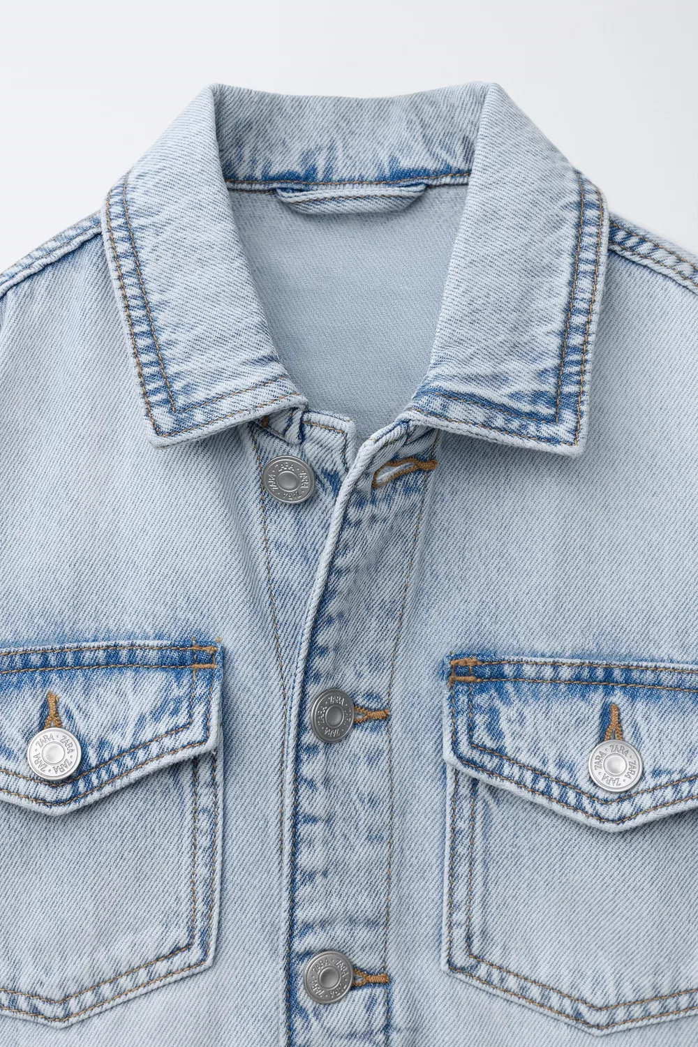 Джинсовая куртка ZARA, Light Blue — фото 3