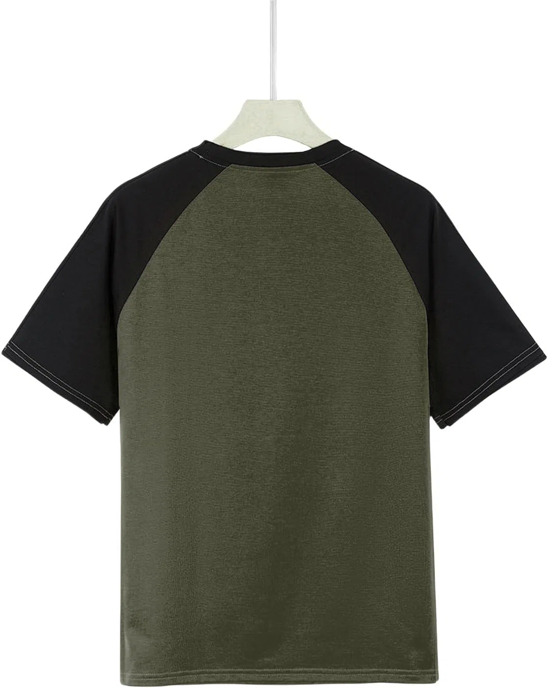 Мужская спортивная футболка с цветными блоками Raglan, Green — фото 4