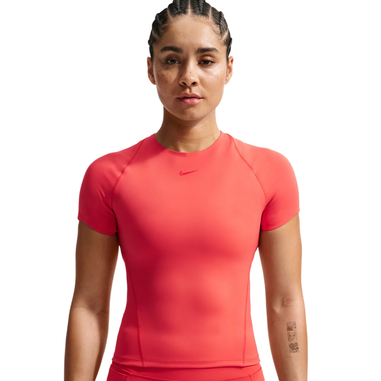 Женская футболка Nike Dri-FIT Universal Seasonal SS, цвет Lt Crimson/University Red/University Red