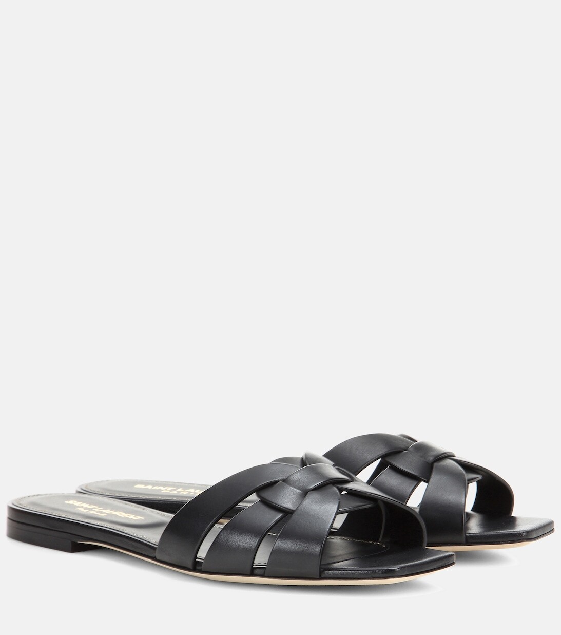 Кожаные сандалии Tribute Nu Pieds 05 Saint Laurent, черный