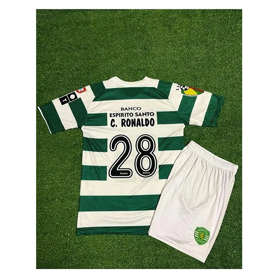 Детская футболка с длинным рукавом Sporting Lizbon Cristiano Ronaldo, Белый Breathless