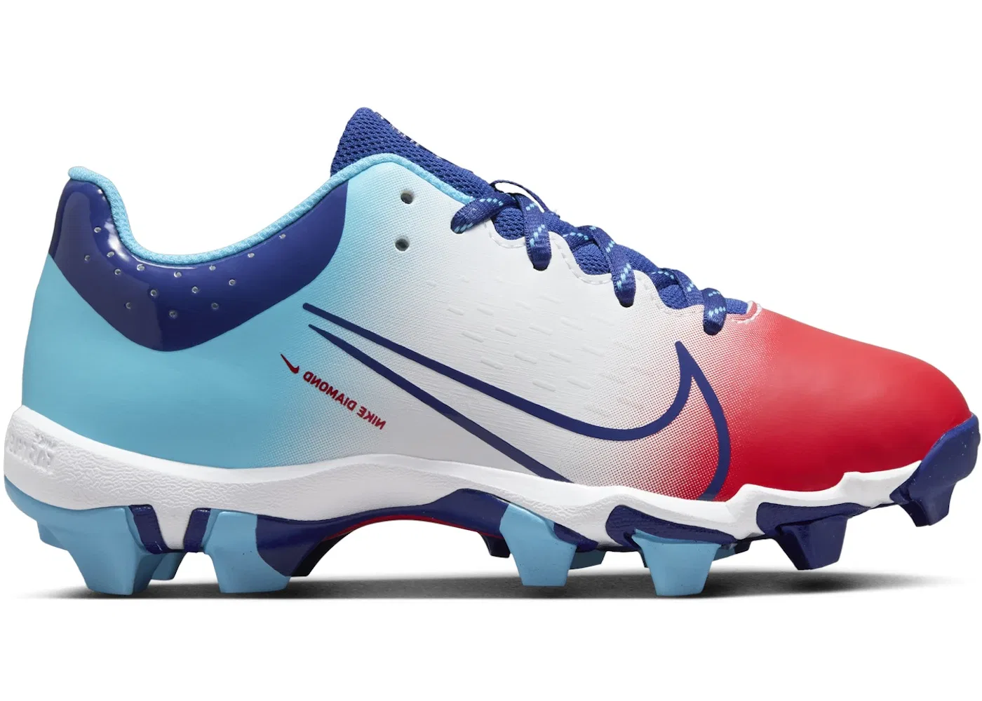 Детские бутсы Nike Hyperdiamond 4 Keystone, Light Crimson/Baltic Blue/White/Deep Royal Blue