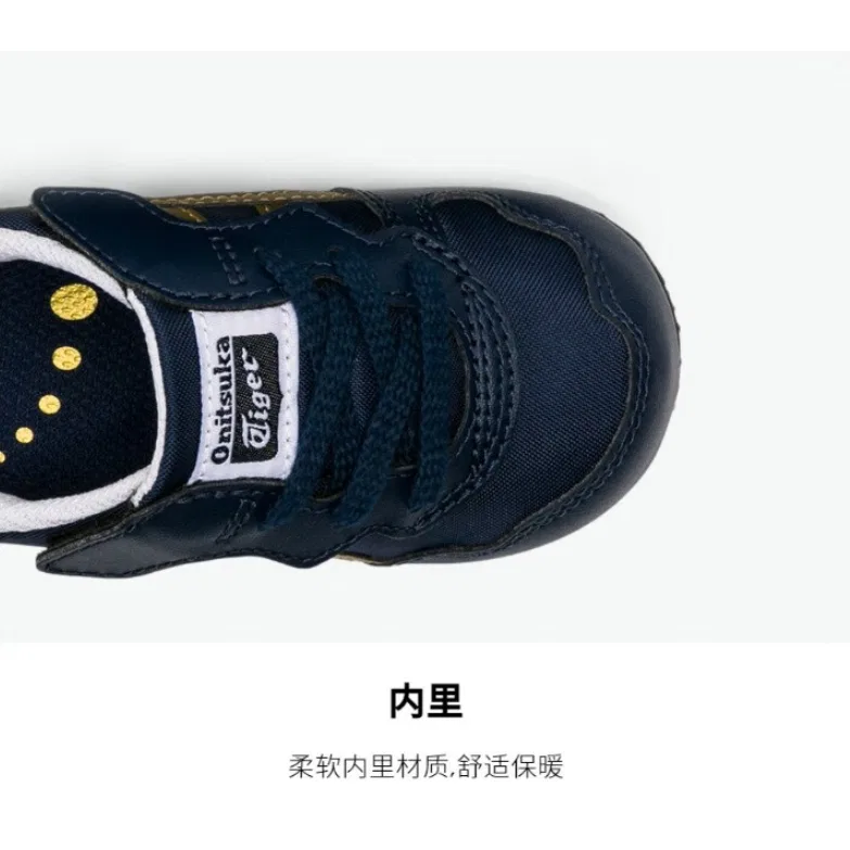 Детские ботинки для малышей нескользящие дышащие с липучкой Onitsuka Tiger — фото 4