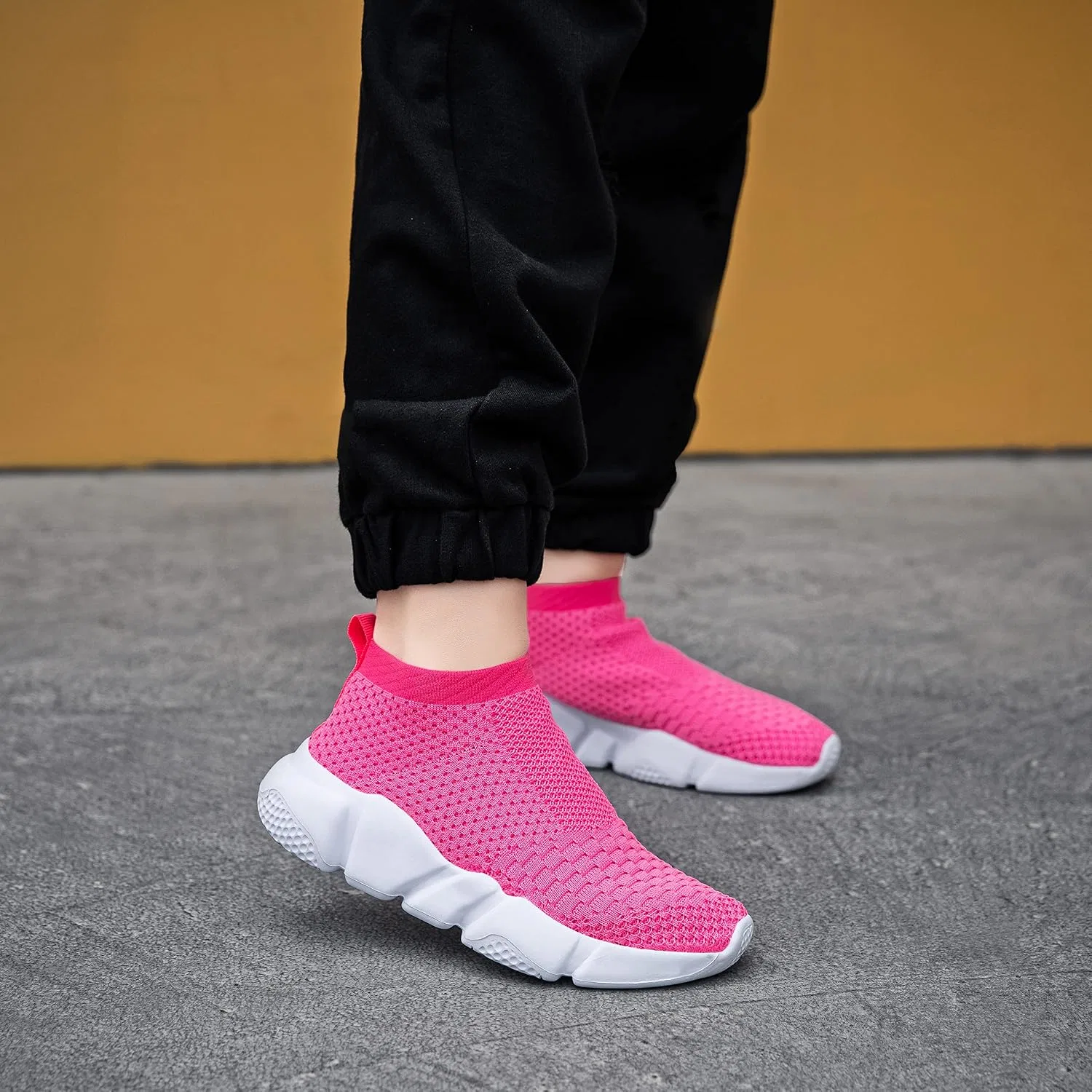 Детские кроссовки для девочек с принтом Hetios, Pink — фото 2