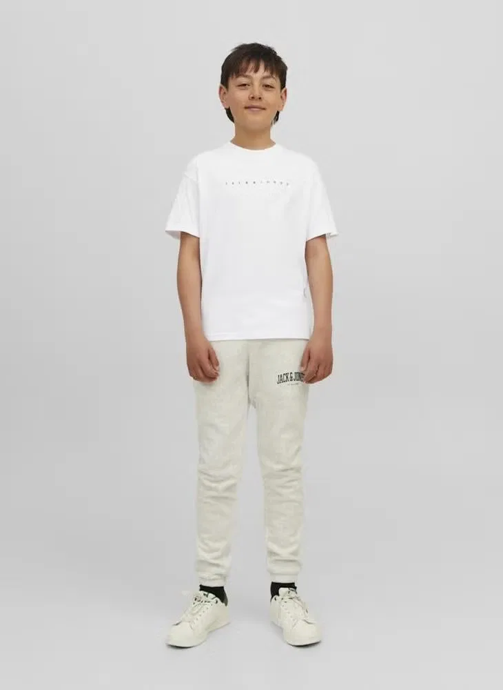 Футболка с коротким рукавом свободного кроя Jack & Jones Junior, белый — фото 4