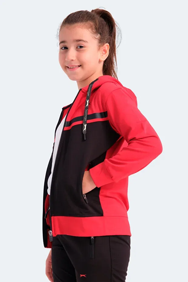 Детский спортивный комплект для девочек с принтом Noon Slazenger, Black / Red — фото 3