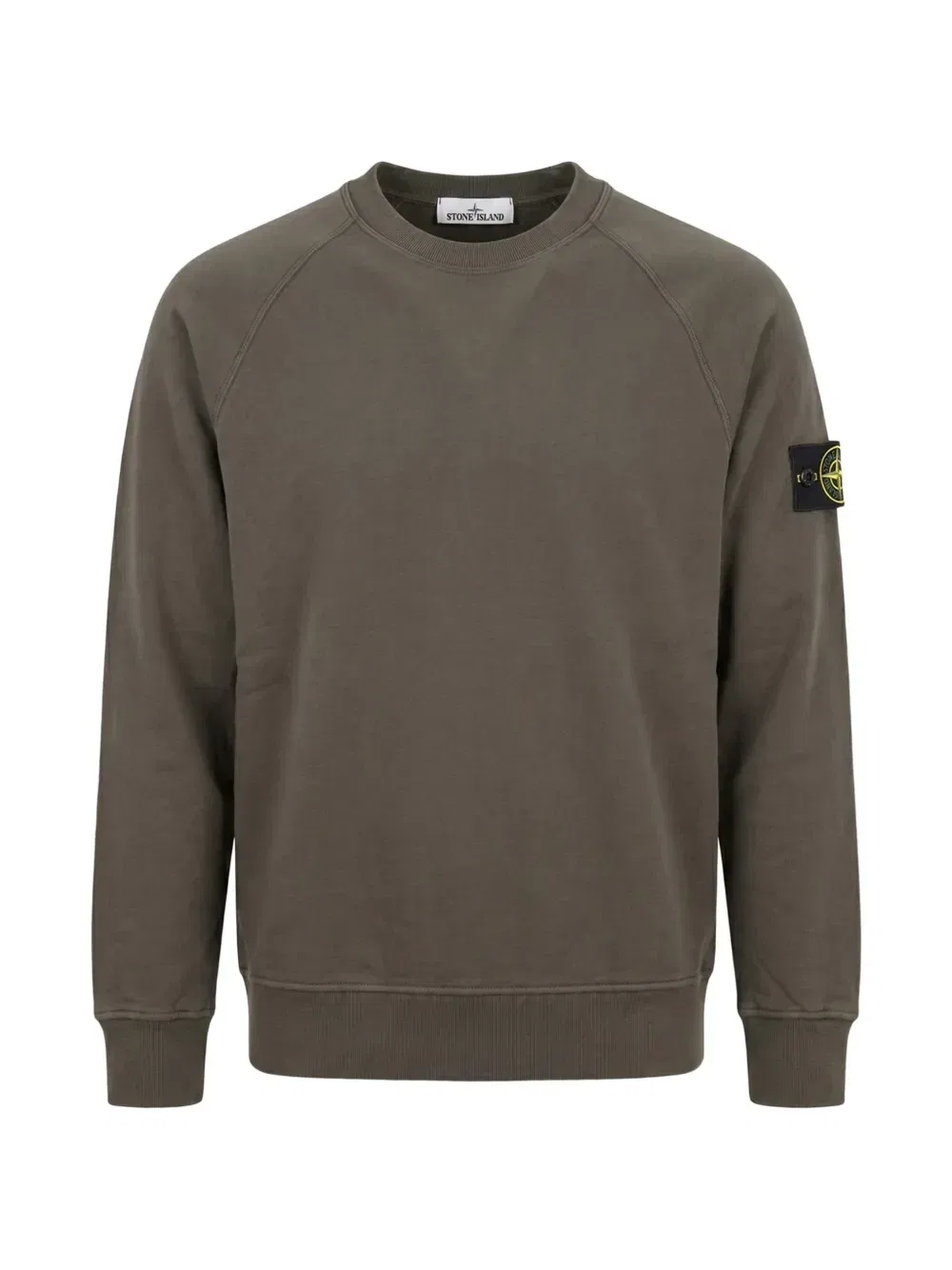 Толстовка реглан с нашивкой-логотипом Stone Island, серый
