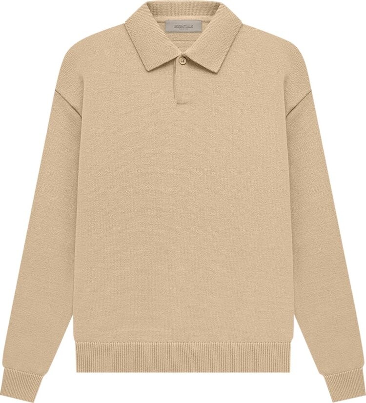 

Лонгслив Fear of God Essentials Knit Long-Sleeve Polo 'Sand', загар, Коричневый, Лонгслив Fear of God Essentials Knit Long-Sleeve Polo 'Sand', загар