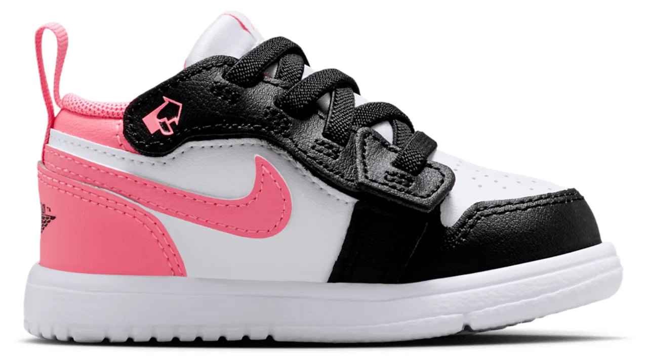 Кроссовки для девочек AJ 1 Low Jordan, цвет Black/Pink Glaze/White