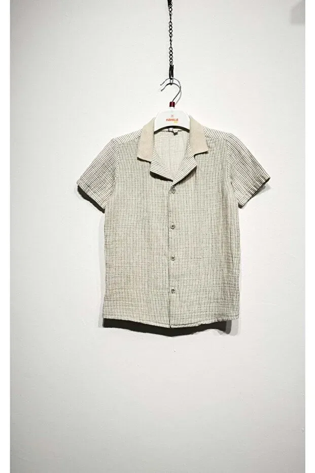 Детская рубашка для мальчиков с коротким рукавом Nanica Kids, Olive Green