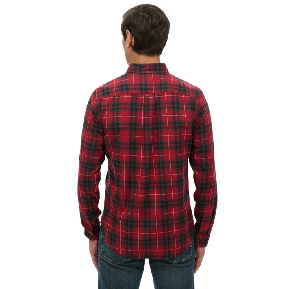 Рубашка с длинным рукавом в клетку Vintage Superdry, красный — фото 2