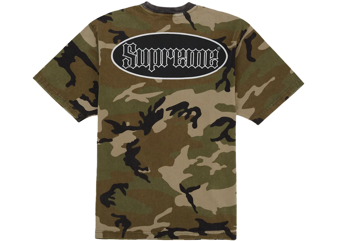 Мужская футболка с принтом Cracked Pocket S/S Top Supreme, камуфляжный