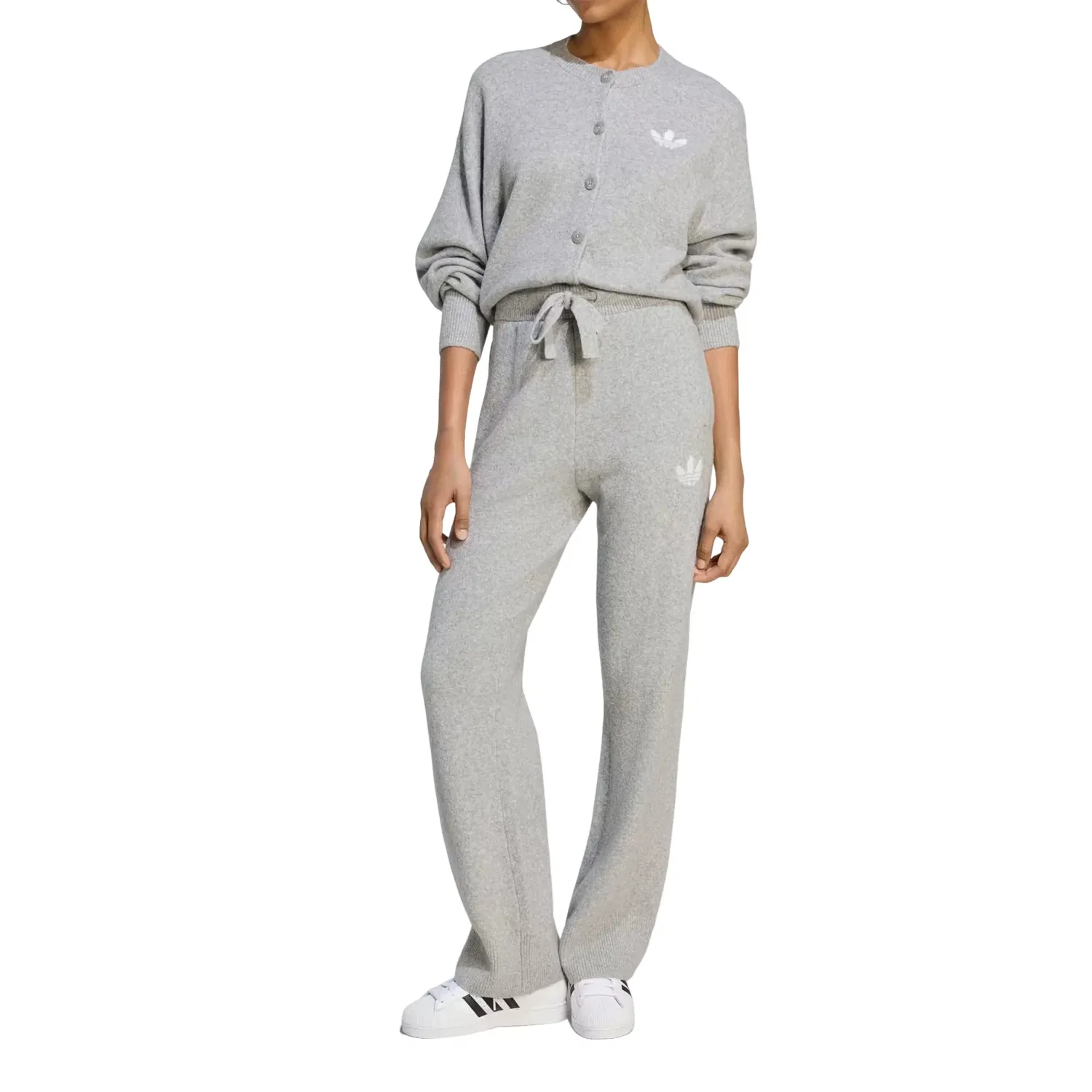 Женские брюки Essentials Knit Pant Asia Sizing 'Medium Grey Heather' adidas, Medium Grey Heather — фото 4