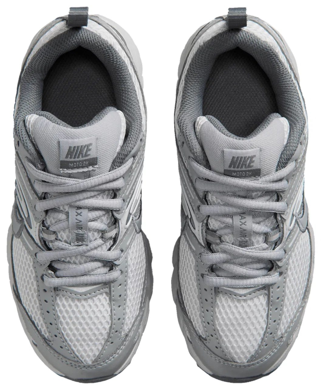 Детские кроссовки для мальчиков с амортизацией Max Air Nike Air Max Moto 2K Lace, Wolf Grey/Vast Grey — фото 4