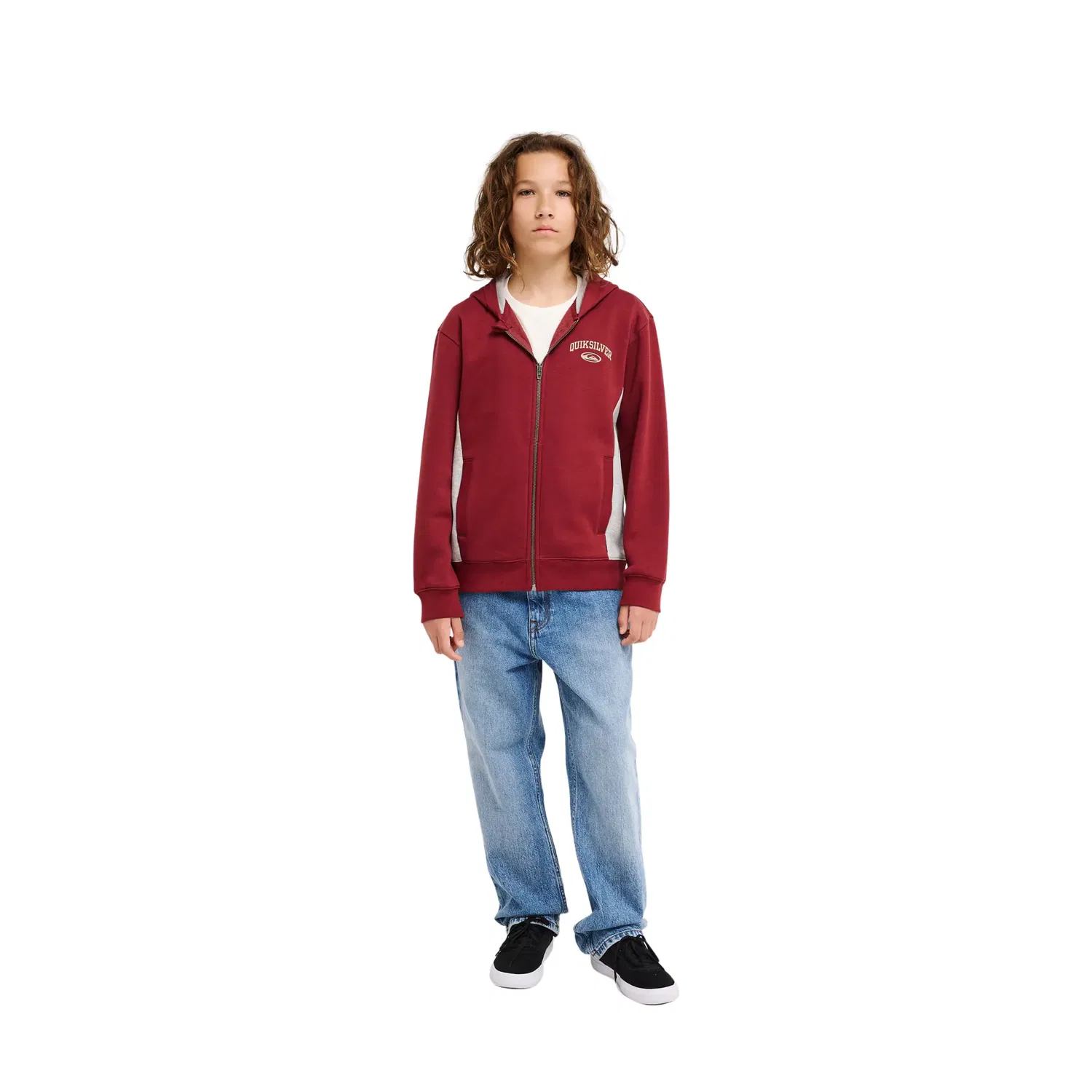 Детская кофта с капюшоном для мальчиков Quiksilver, Cherry Red — фото 4