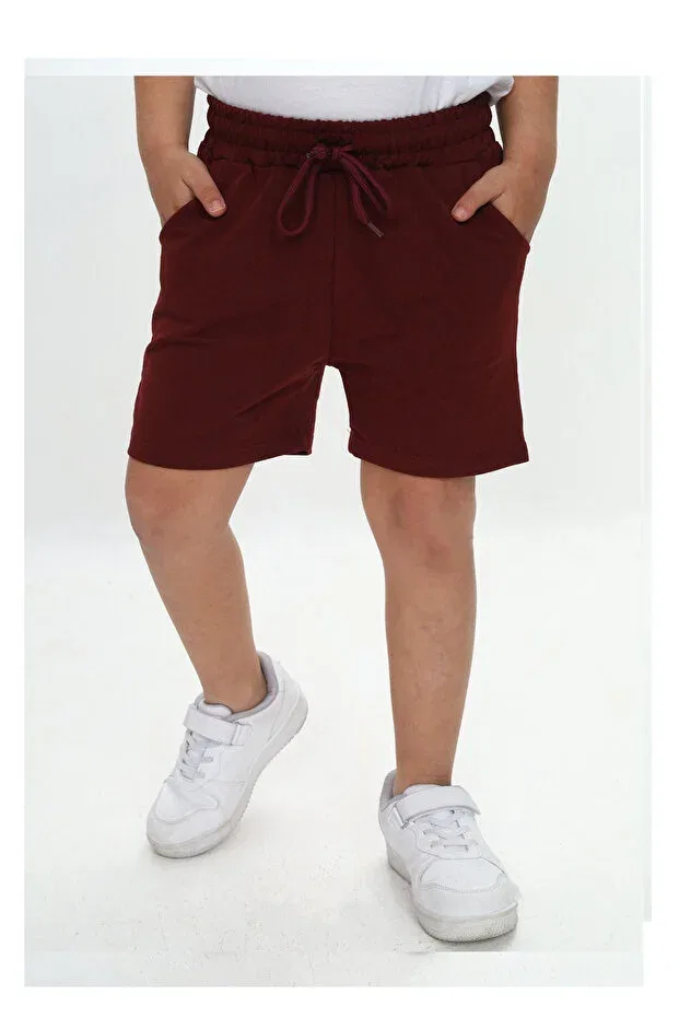 Детские шорты для мальчиков с карманами My Kids Wear, Burgundy