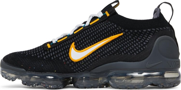 Кроссовки Nike Air VaporMax 2021 Flyknit 'Black University Gold', черный — фото 4