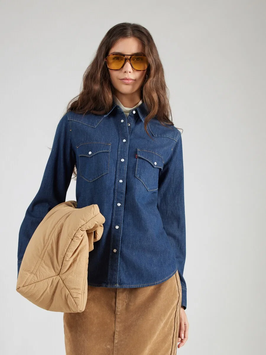 Блузка LEVI'S 'The Ultimate Western Shirt' темно-синего цвета — фото 3