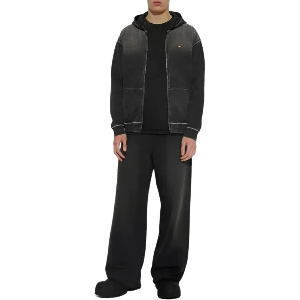 Мужская футболка с круглым вырезом DIESEL, Black — фото 4