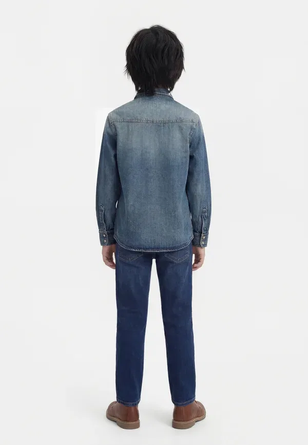 Блузка джинсовая Unisex button-down blouse Mm6 Maison Margiela Denim, синий — фото 2