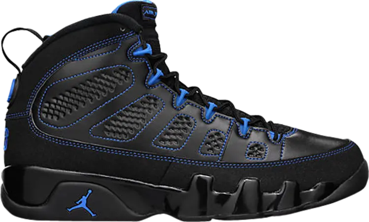 

Кроссовки Air Jordan 9 Photo Blue Black Bottom, черный