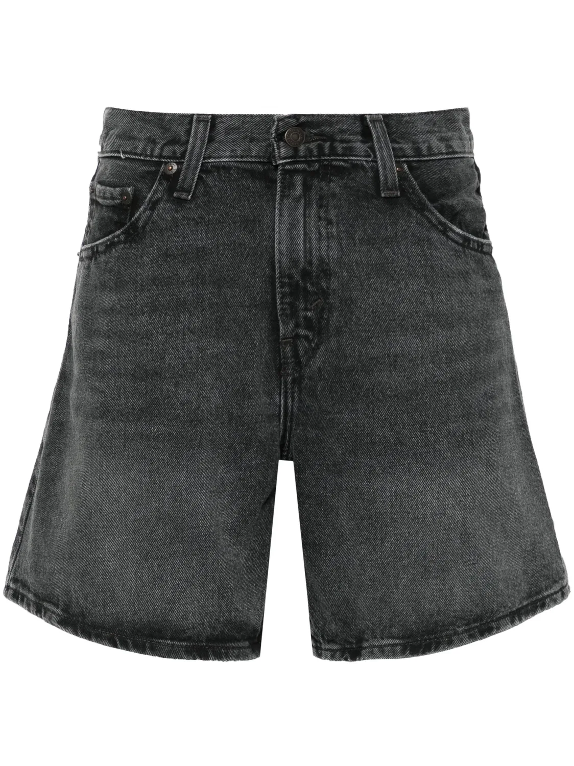 Джинсовые шорты с высокой талией Levi's, черный