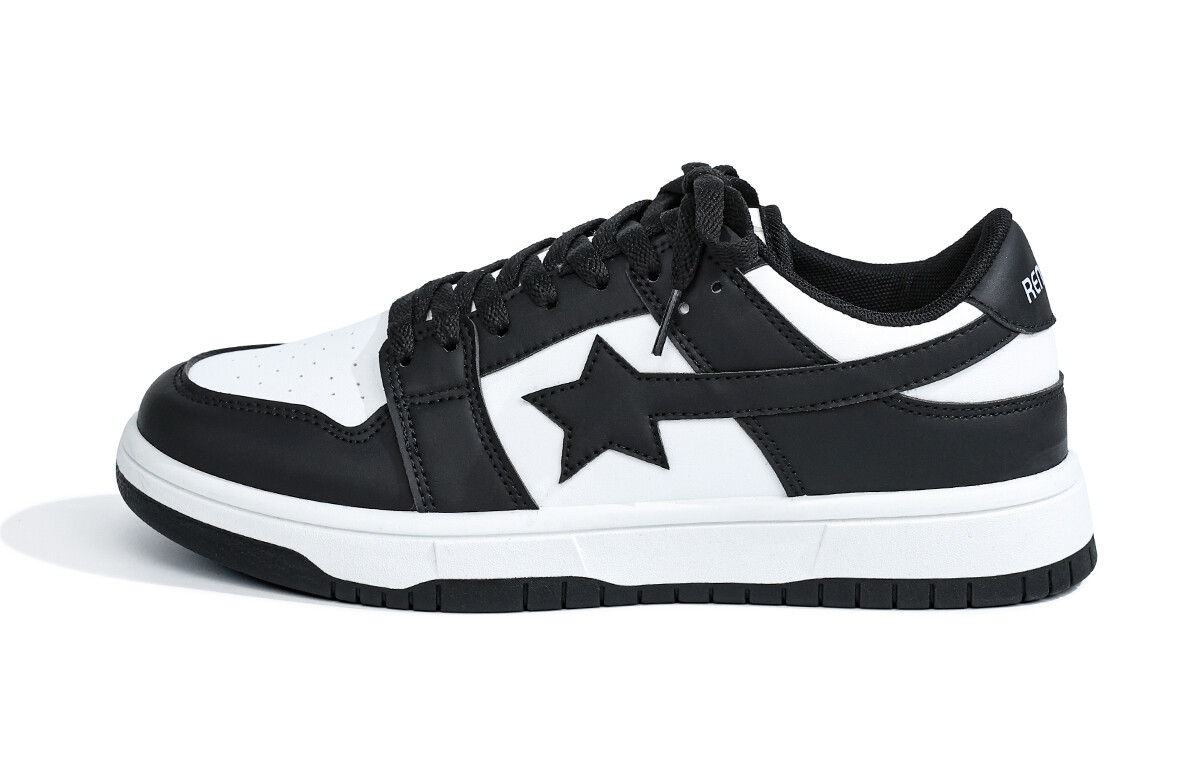 

Кроссовки RENBEN Skateboarding Shoes Men Low-top, белый/черный